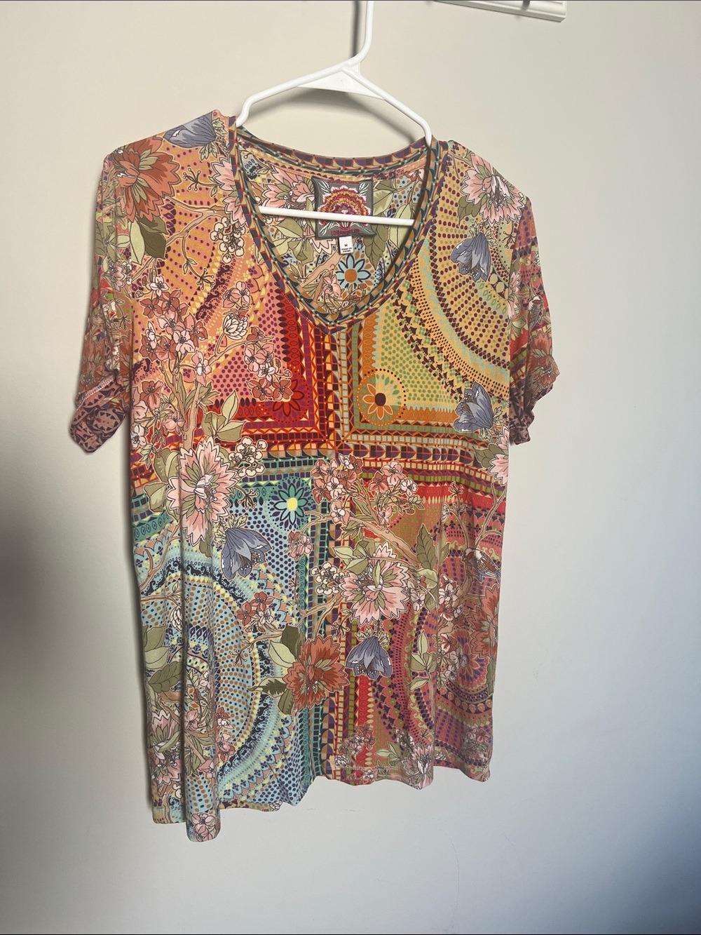 Johnny Was Women's Multi-Color Floral V-Neck Top